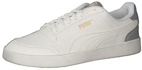 PUMA Unisex Shuffle Sneaker, Whisper White-Whisper White-Limestone, 37.5 EU