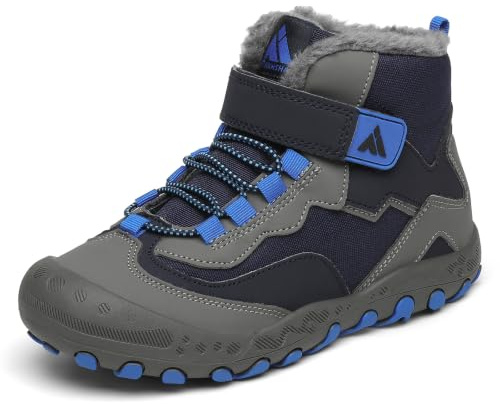 Mishansha Bottes Neige Enfant Hiver Chaudes Fourrées Bleu 30 EU