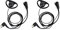 UAYESOK Walkie Talkie D Shape Earpiece Headset with PTT Mic for Motorola CP100 CP040 CP200 CLS1410 CLS1450 GP208 GP2000 GP3188 Yaesu FT-4XR Handheld Two Way Radio (2 Pack)