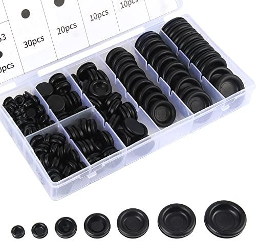 170 Stück Gummitülle Set Gummi Stopfen Umfangreiche Gummistopfen für Mechanische Plugs, Auto, Maschine, Wasserleitung, Pumpe (7 Größen)