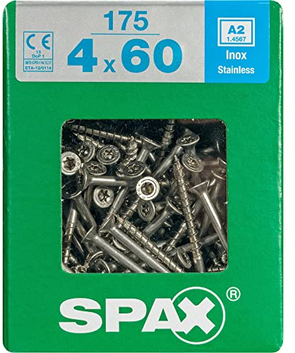 Spax-Schrauben T-A2 Stern mehr Inox 60 x 4 mm - 175 Stück