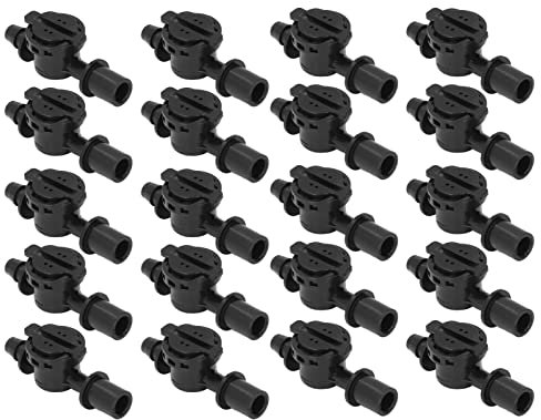 Buachois 20 Piezas Aspersor de Riego Ajustable, 6mm/0,2 Pulgadas Jardín Microirrigación Mini Aspersor Automático Accesorios Sistema de Dispositivo Antigoteo Gotero