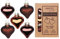Christbaumschmuck Herzen Glas 4cm x 8 Stück in Kartonbox Weihnachtskugeln Set (Cognac Diamond)