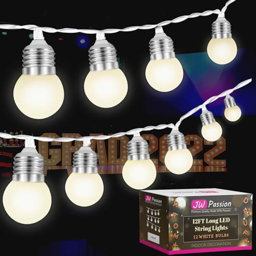 String Lights Marquee Light Up Letters Numbers 3 4 Foot Tall 12FT with 12 Battery Operated LED Bulbs G40 for Indoor Outdoor Party Wedding Christmas Decorations
