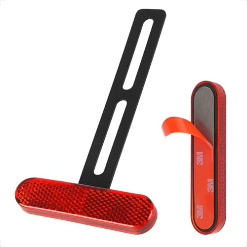 evermotor Motorrad Reflektor hinten,2 Stück rot mit Lange T-Halter, Kennzeichen Rückstrahler Katzenauge für Motorräder Roller Quad, E4 E-geprüft