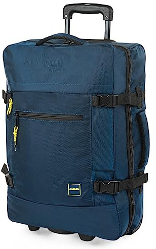 JASLEN - Valise Souple en Tissu à Roulettes, Sac de Voyage pour Bagages Cabine 23Kg, Bleu Marine