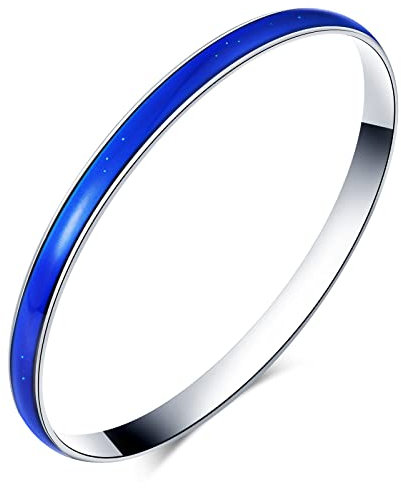 Yumilok Armband Damen Edelstahl Armbänder Armkette Kreis Valentinstag Muttertag Thermo Stimmung Farbwechsel für Sie Frauen Freundin Mädchen