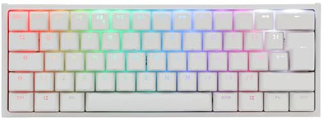 Ducky One2 Pro Mini White RGB Backlit Red Cherry MX Switch UK Layout