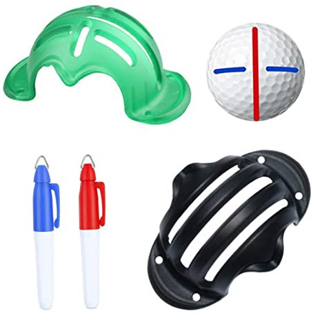 HoveeLuty Golfball Liner Marker Golfball Putting Clip Template Alignment Tools Mit Stiften 2 Pcs