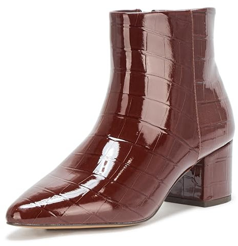 The Drop Jessi, Stivaletti Con Cerniera Laterale E Tacco Largo da Donna, Croc Al Cioccolato, 39.5
