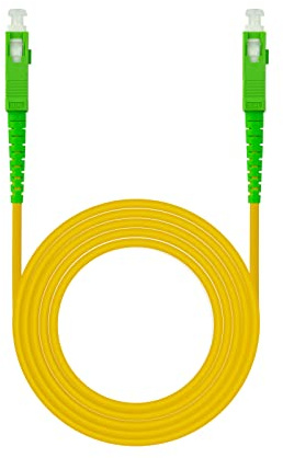 Nanocable 10.20.0000-100 - Glasfaserkabel für SC/APC zu SC/APC Router Singlemode Simplex LSZH, Farbe Gelb, 100 m