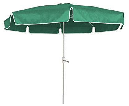 Sombrilla Parasol Grande con Manivela para Jardin Ø270cm Terraza Patio Exterior Tubo de Acero Ø38mm - Paragua Grande Protección UV UPF 50+ (Beige)