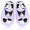 Roffatide Anime Cinnamoroll My Melody Kuromi Pantoffeln für Frauen Rutschfeste Badesandalen Kuh Druck Gummipantoffeln Hausschuhe Lila 35/36