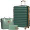 COOLIFE Koffer Trolley Koffer Reisekoffer von ABS Hartschalen Trolley 4 Rollen TSA-Schloss Der Koffer Enthält 1 Reisetasche und 1 Kulturbeutel