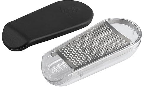 Stanley Rogers Râpe à parmesan avec boîte fraîcheur – Polyvalent et pratique – Râpe pour parmesan et fromage de toutes sortes avec bac de récupération et couvercle en silicone