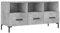 vidaXL TV Cabinet - Concrete Grey Engineered Wood Stand with Three Drawers and Compartments, Iron Legs