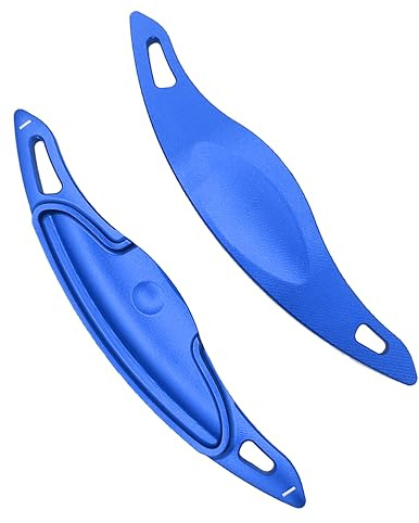 KUNIO 2 Stücke Lenkrad Schaltwippen Verlängerung Paddles Lenkrad passt für Hyundai I30N 2019 2020 2021 2022 2023 Metall Paddle Shifter Extensions Innendekoration Zubehör Blau