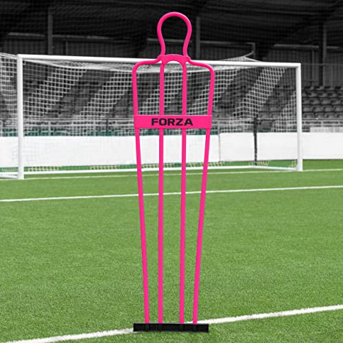 FORZA 1,8m Airflow Fussball Dummies [8 Farben] - Mit oder ohne Gummibasen (Ohne Gummibasen, Rosa, Pack von 1)