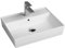 Design Waschtisch Waschbecken Aufsatzwaschbecken Keramikwaschbecken CL 55x45cm Waschplatz mit Armaturenloch und Überlauf