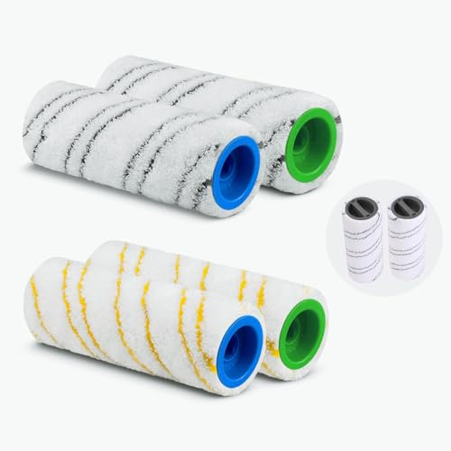 Rouleaux De Rechange, 4 Pièces Remplacement des Rouleaux Pour Karcher FC7 FC5 FC3D FC3, Rouleaux de Rechange Accessoire, pour Sols Durs Résistants, Pierre, Céramique