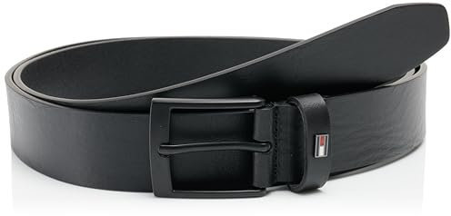 Tommy Hilfiger Herren Gürtel Adan 3,5 cm Ledergürtel, Schwarz (Black), 105 cm
