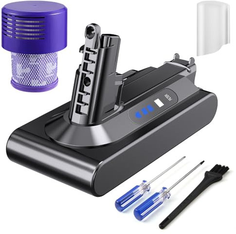Rapthor Battery for Dyson V10, 25.2V 75.6Wh SV12 Replacement Battery Compatible with V10 Absolute, V10 Animal, V10 Total Clean, V10 Cyclone series Vacuum Cleaner (Not for V10 Digital Slim Fluffy)