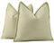 Madizz 2er Set Schlicht Chenille Kissenbezügen Weiche dekorative Kissenbezüge für Sofa Schlafzimmer Kissenhülle Gelbgrün 60x60 cm Quadrat