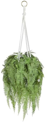 HOFMEFY Artificial Hanging Plants Fake Greenery in White Pot with Hanging Planter Bedroom Office Home Decor Full Hanging Vines 1PCS 23Inches