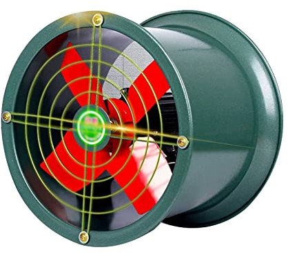 Ventola di aspirazione per magazzino, ventilatore assiale a basso rumore a prova di esplosione, ideale per cucina, ristorante, garage, ventilatore industriale a cilindro