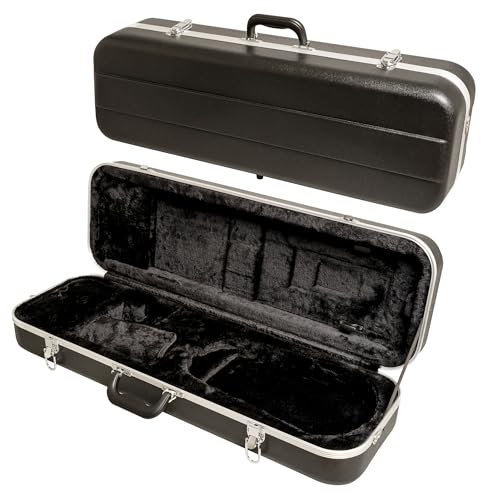 MI&VI NS-5150 ABS Hard Violin Case (3/4 Size) with Adjustable Straps | Velvet Plush Cushion | Hardshell Case for 3/4 Sized Violins