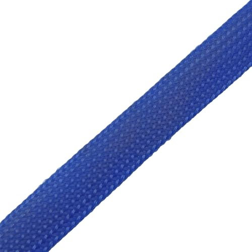 TYNXK Manchon De Câble 1 mètre 2~25 mm Gaine de câble tressée Extensible Gaine de Fil isolée en Nylon Haute densité Gaine serrée Harnais de Protection Manchon De Câble Gaine(Blue,2mm)