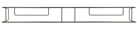 CM Garden - Balconcillo para Macetas, Portamacetas Ventana, Protector de macetas Ventana, Extensible 143-200 cm, Acero Lacado, Marrón Forja | Incluye Tornillería