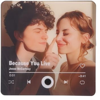 Personalised Music Fridge Magnet with Photo, Name & Date - Customised Couple Gifts for Him and Her Musical Fridge Magnet Anniversary, Birthday, Valentine’s Day, Home Decoration Gifts (Style 11)