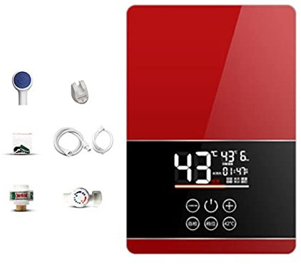 Tankless Water Heater Remote Control 6000W Instant Electric Water Heater Home Three Second Speed Eliminate Time for Hot Water Tankless Bathroom Bath Machine Under Sink Kitchen Household(6050W 6 key th