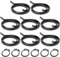 8 Pack Door Handle Spring Replacement Repair Kit, 2.5-Turn Coil 2.5mm Thick Lever on Rose Door Handle Springs Plus 6 Circlips Home Door Handle Internal Coil Repair Spring Replacement for Doors