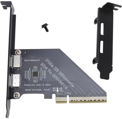 Topiky PCIE to Oculink SFF 8612, PCIE 4.0 X8 Bis Oculink Adapter Card, 32Gbit / S X2port, Sichere Verbindung Externe Grafikkarte für die NVMe SSD GPU EGPU für OS X für Siegen für Linux