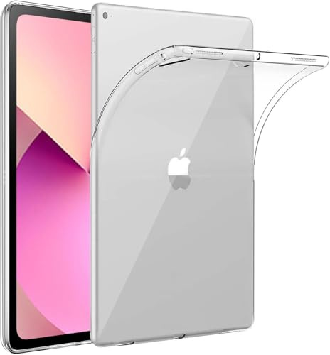 World biz Custodia trasparente per iPad Pro 12,9 pollici (1a e 2a generazione 2015 e 2017), custodia morbida sottile e leggera in TPU trasparente antiurto con bordo rialzato per tablet, iPad 12,9 ''