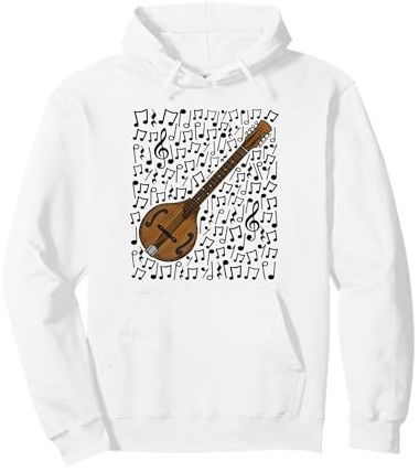 Octave Mandolin Musical Notes Folk Musician Mandolinist Pullover Hoodie