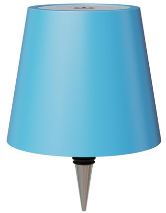 nulmvic Wireless Bottle Lamp,Touch Control Table Lamp, Dimmable 3 Color Temperatures,Wine Bottle Light for Bars,Restaurants,Outdoor,Decor(Lightblue)