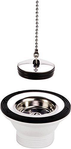 Nicoll 93002 Bonde evier s/tp INOX 558 0204014, Blanc