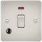 Knightsbridge FP8341FPL FPAV8341FPAVL Flat Plate 20A 1G Dp Switch with Neon & Flex Outlet-Pearl