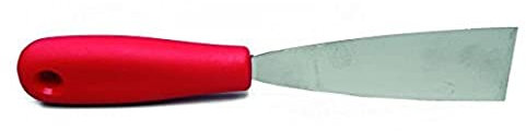Maya 88042 – Spatola Acciaio Inossidabile, Rigida, Manico in Plastica, 40 mm, Rosso