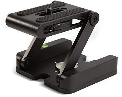 Yosoo Aluminum Alloy Folding Z flex tilt head Quick Release Plate & Ball Head + Spirit Level For Canon Nikon Sony