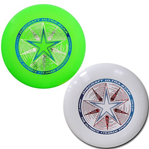 Discraft Ultra Star Sportscheibe, 175 g, 2 Stück (weiß und grün)