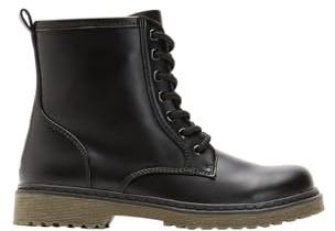 BATA Anfibi con lacci e zip da uomo donna scarpe moda urbana