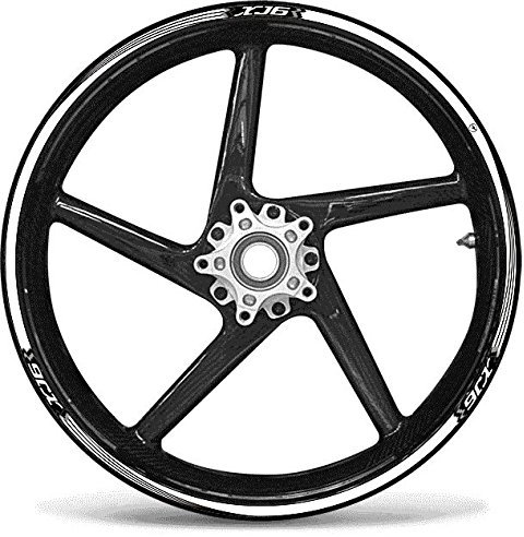 labelbike - Aufkleber Streifen Motorradfelgen 17' Tuning Kit Schutz kompatibel mit Yamaha XJ6 - Weiß