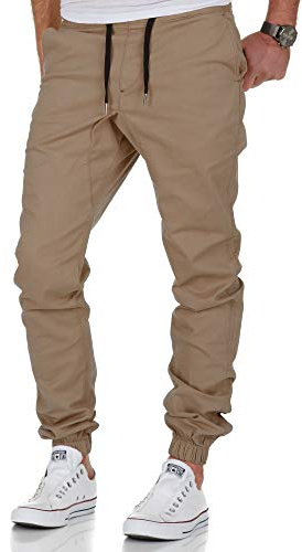 Amaci&Sons Herren Stretch Jogger Basic Chino Jeans Hose Cargo 7002