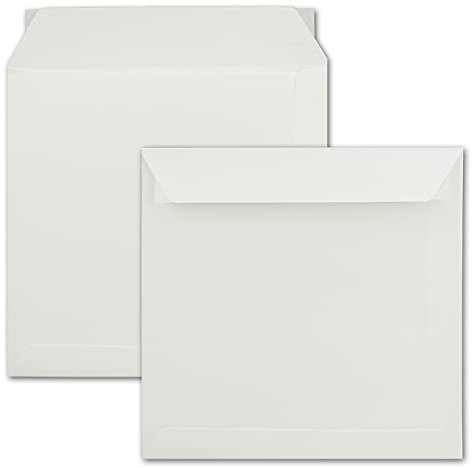 150x große quadratische Briefumschläge 22 x 22 cm - Creme - 120 g/m² - Für ganz besondere Anlässe - Haftklebung