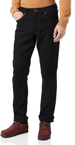 Wrangler Herren Red Kabel Regular Jeans, Black Rinse, 31W / 32L EU
