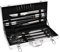 Brillibrum - Set di utensili da cucina in acciaio inox, 18 pezzi, con valigetta (posate – senza incisione)
